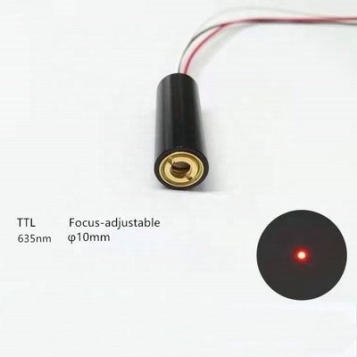 650nm 5VDC lijnlasermodule met 5000 uur levensduur en een met koper vergulde behuizing