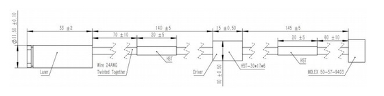 Beam Divergence 1.5 Lasermodule voor de industrie Showlaser Vogelwerper Pointer Doelen