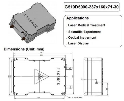 ACC Groene 510nm Solid Laser De perfecte combinatie van kracht en precisie voor medische